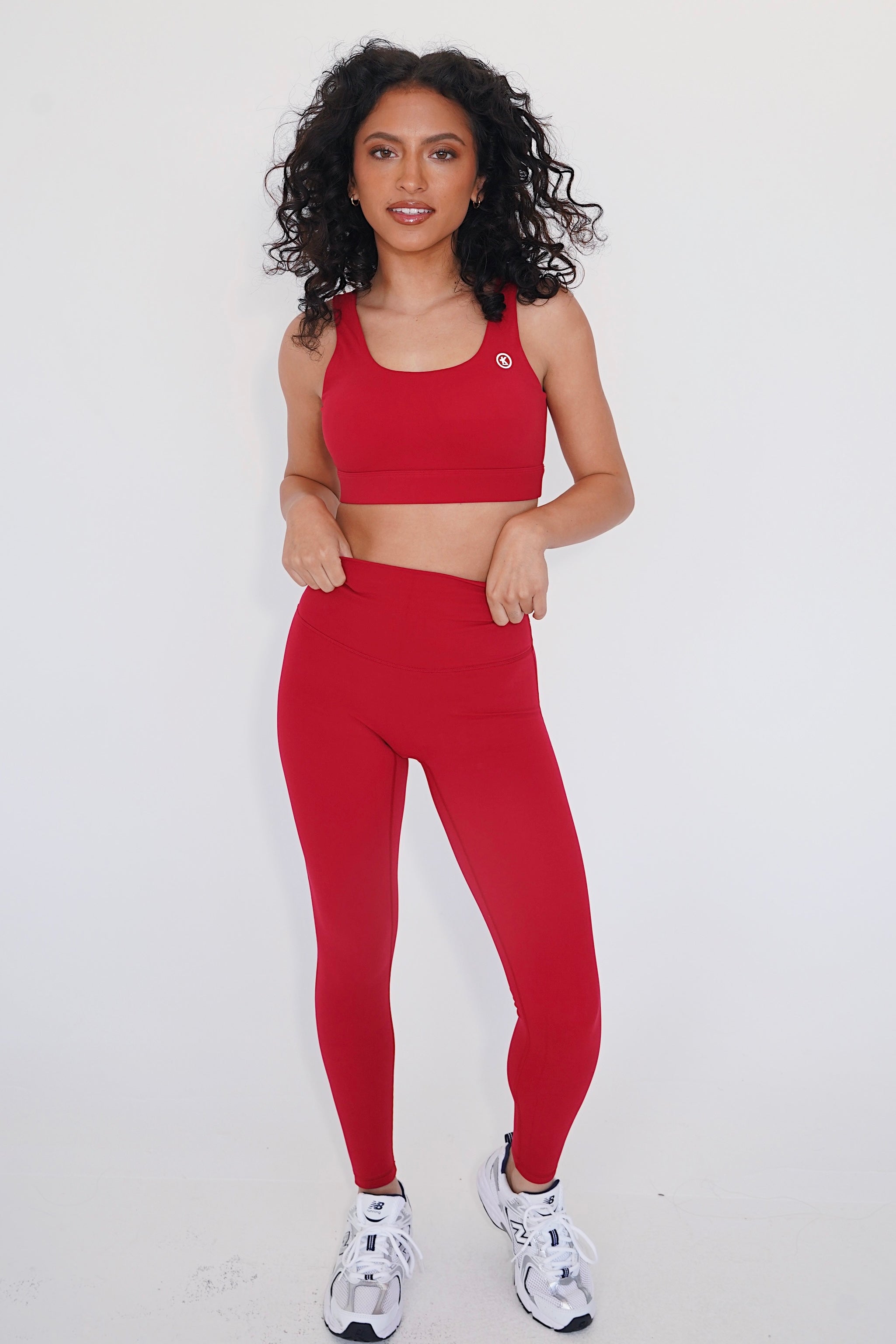 I am Beautifully Radiant Quick Dry Red Yoga Legging
